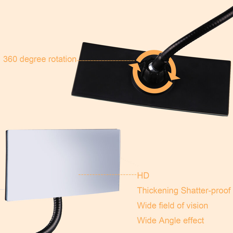 Magnifying Convex Mirror for Office Personal Privacy Safety Flexible Clip on Computer Desk Cubicle Security Field Vision