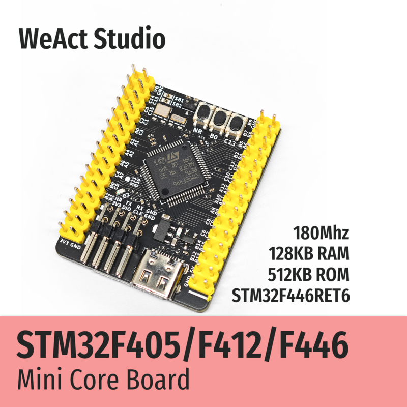 Weaxie-Micropython Core Board Demo Board, STM32F405RGT6, STM32F412RET6, STM32F446RET6, STM32Floupe, STM32F412, STM32Fbishop, STM32F4, STM32