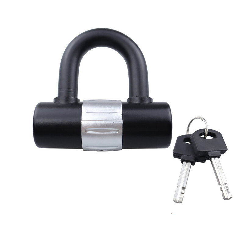 قفل قرص الدراجة ، تكبل قفل U صغير مع مفتاح ، واجب ثقيل ، مضاد للسرقة ، قفل U للدراجة ، أمان عالي ، صغير لـ Powersports Moto