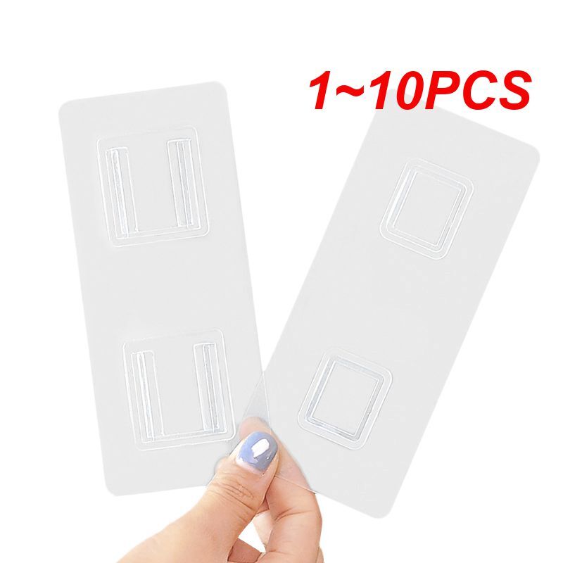1~10PCS Double-Sided Adhesive Wall Hooks Hanger Strong Transparent Hooks Suction Cup Sucker Wall Storage Holder For Kitchen
