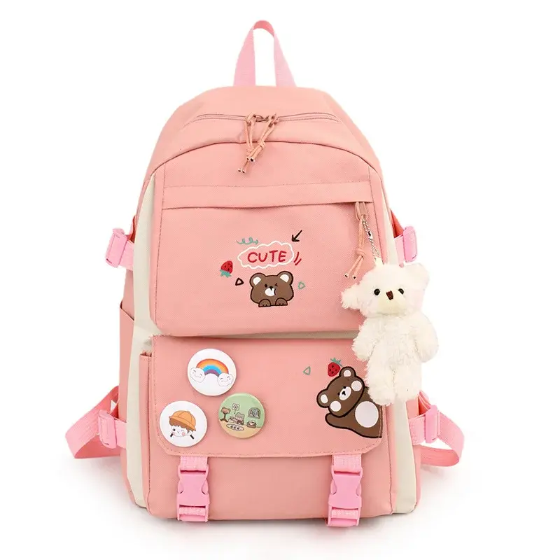 5 In 1 Schoolbag Set women Cute Lightweight Shoulder Bag Boy Waterproof Student Backpack Girl wallet shopping sac Travel Pack
