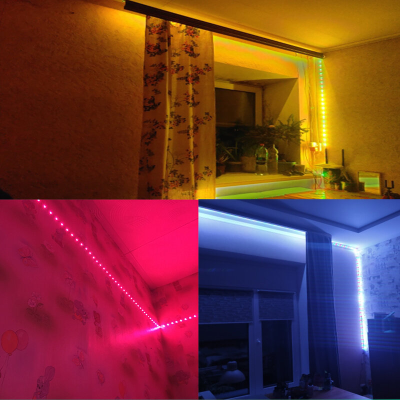 Bande lumineuse LED SMD 2835 RGB DC 5V, 1M 2M 3M 4M 5M, ruban de diodes Flexible, décoration TV, chambre à coucher familiale, éclairage de noël