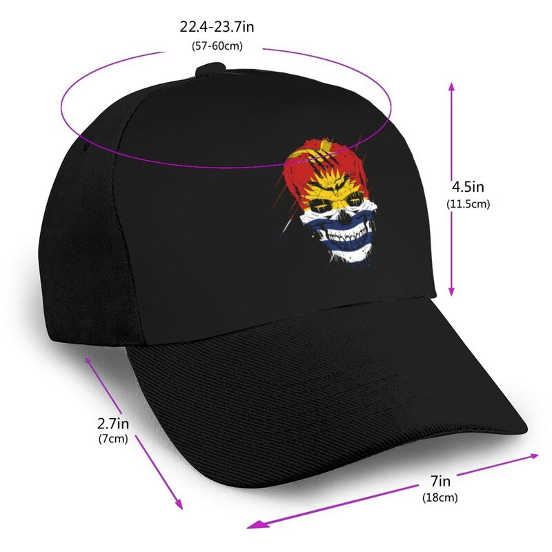 كيريباتي باتريوت الجمجمة العلم الوطني قبعة بيسبول تنفس الهيب هوب الشمس قبعة قابل للتعديل سائق شاحنة الرجال النساء للجنسين للهدايا