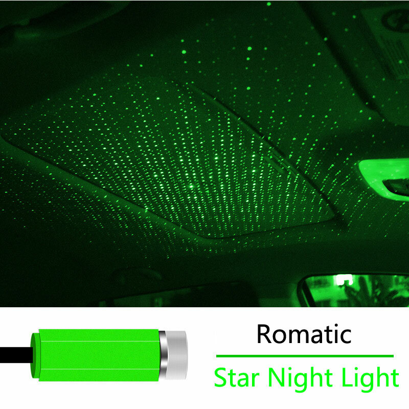 Điều Chỉnh Tự Động USB Đèn Trang Trí Nội Thất Trang Trí Đèn Lãng Mạn Đèn LED Xe Hơi Ô Tô Mái Ngôi Sao Đêm Chiếu Bầu Không Khí Galaxy Đèn