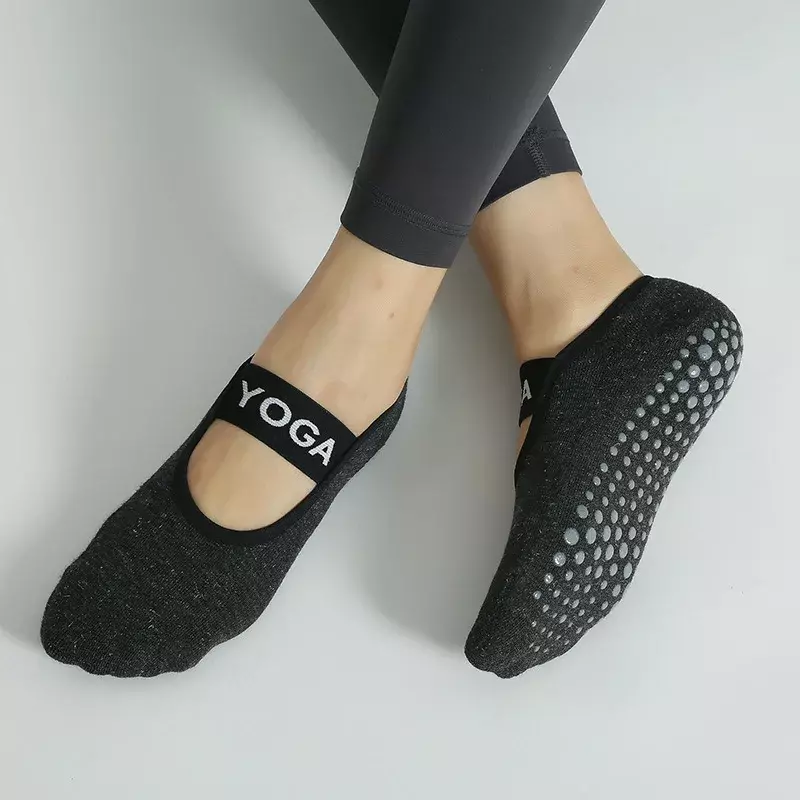 Calzini da Yoga calzini da donna in Silicone a pois di cotone antiscivolo Pilates No-Show Socks