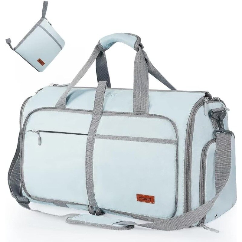 Convertible Garment Duffle Bag, Vestuário Resistente à Água com Compartimento de Sapato, Suit Weekender Mala 2 em 1