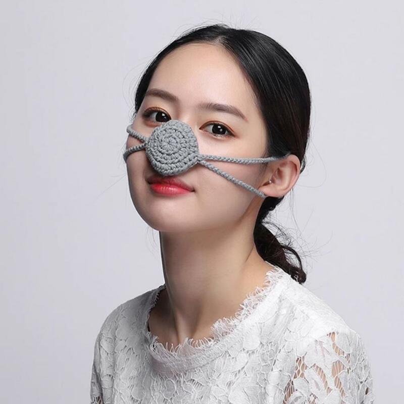 HOT SALES !! Handmade Winter Nose Warmer Extra Soft High Elastic Adjustable Cold Resistant Wool Nose Cover Accessories