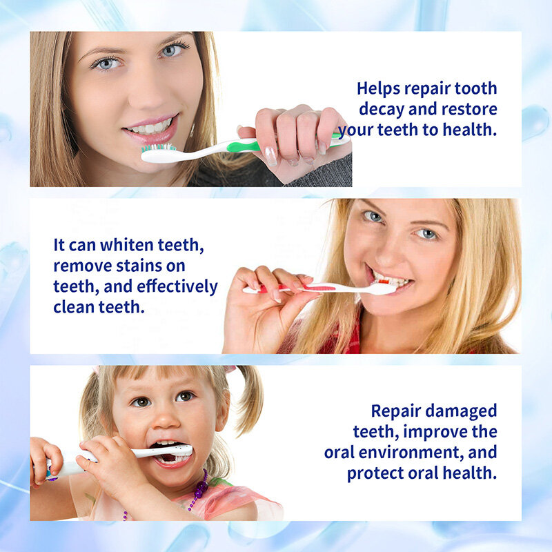 Dentes branqueamento Reparação Placa, fresco mau hálito, Anti-cavidade Placa, Dor de Dente Aliviar, Placa Alívio, Dente Decay