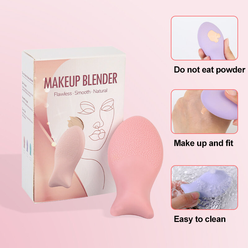 2022 New Silicone Makeup Sponge Jelly Puff Makeup Do Not Eat Powder Puff Face Wash Makeup Puff Make Up Tool Beauty Accessories