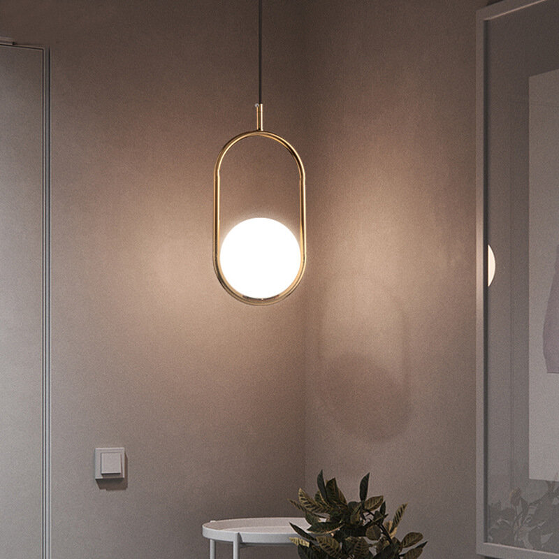 Lámpara colgante de Metal para techo, luz LED fría y cálida de latón negro para sala de estar, decoración moderna del hogar, bola de cristal geométrica Nórdica
