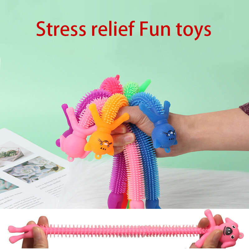 1 pz 25cm creativo gatto Panda TPR corda elasticizzata giocattolo di decompressione bambini autismo Vent giocattoli antistress bambino giocattoli divertenti per adulti