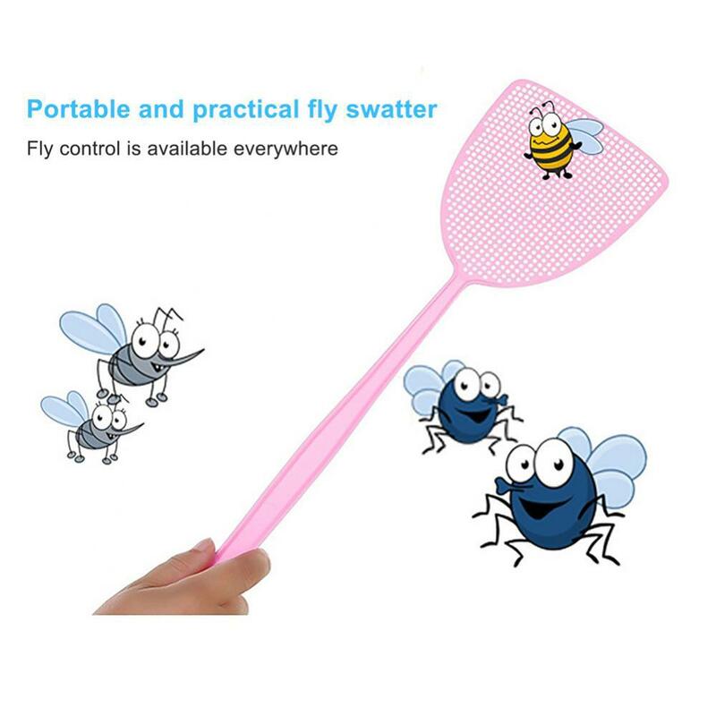 Бытовая пластиковая ручная мухобойка, креативная сетчатая утолщенная Удлиненная ручка, Москитная мухобойка, летняя