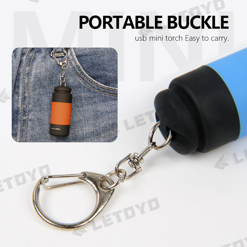 LETOYO UV USB torce Led Mini luce portatile ricaricabile torcia impermeabile per calamari jig accessori per la pesca in mare