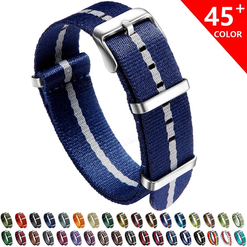 Nylon Uhren armband 20mm 22mm bequeme Uhren armbänder Schleife Militär wasch bar Blet für Herren Uhren armbänder