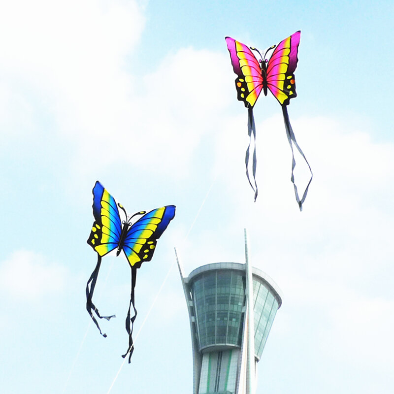 ฟรี Butterfly Kite ของเล่นกีฬากลางแจ้งเกมเด็ก Kite โรงงานผ้าไนลอน Ripstop Eagle Kites Koi Bird