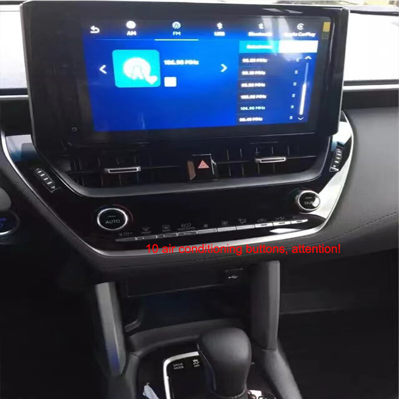 Película protetora TPU transparente para Toyota Corolla, adesivos interiores do carro, engrenagem de controle central, painel do painel da porta do ar, 2019-2022