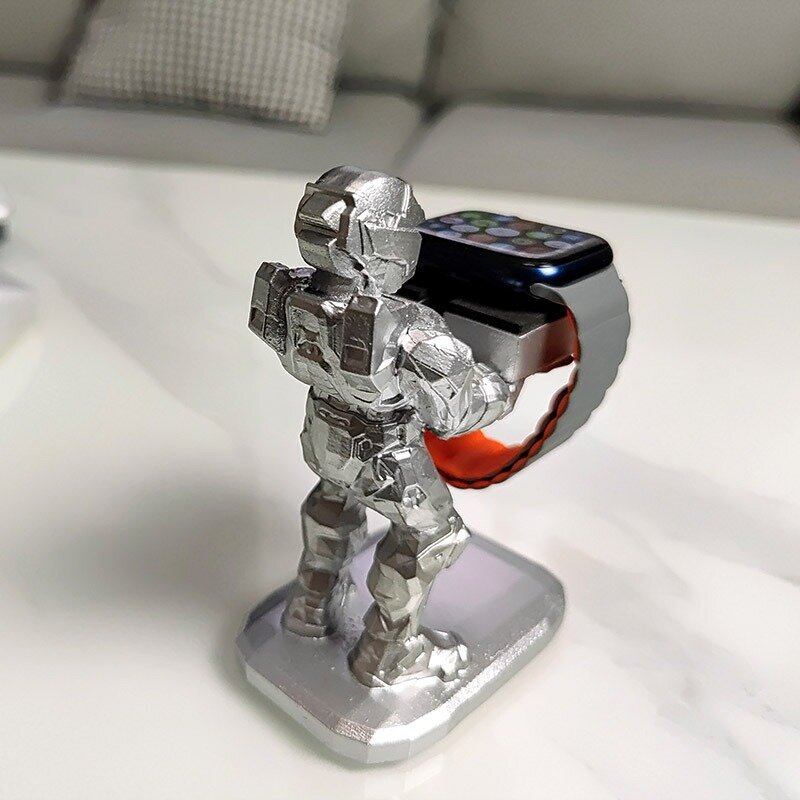 Soporte creativo de resina para reloj inteligente, accesorio de almacenamiento de astronauta personalizado, soporte de exhibición portátil para Apple Watch