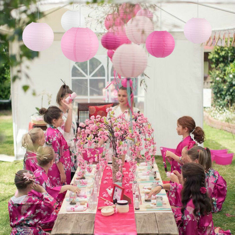 Lanternas de papel chinesas 10cm, 15cm, 20cm, 25cm, 30cm, 35cm, 40cm, bolas da flor, para o casamento, chá de bebê, decoração do partido