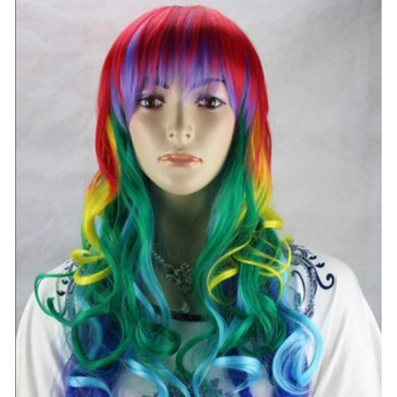 Парик Модный Новый длинный проект Touhou Mima Синтетический Косплей парик темного цвета