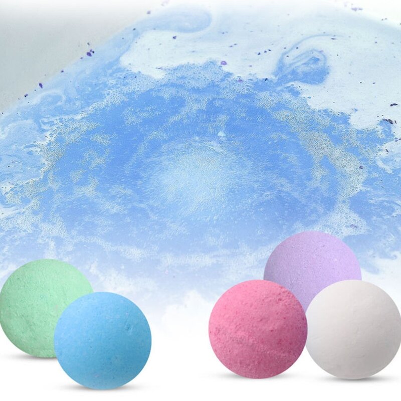 5Pcs 20g Bubble Small Body Stress Relief Exfoliating Moisturizing SPA Salt Ball Shower Cleaner