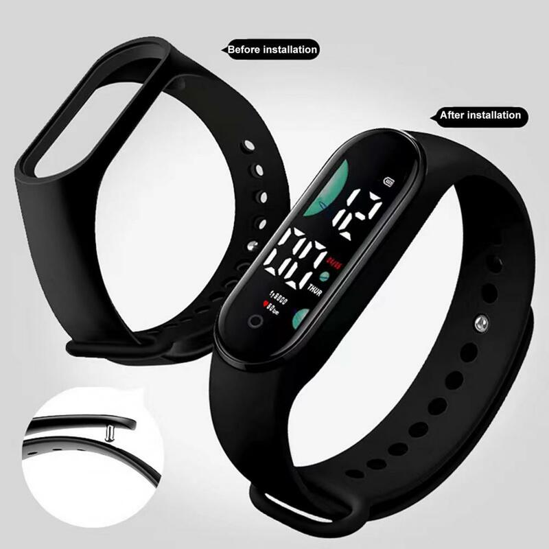 Kreatywny, sportowy zegarek LED długi na baterie życie sportowa bransoletka silikonowa opaska elektroniczny zegarek bransoletka
