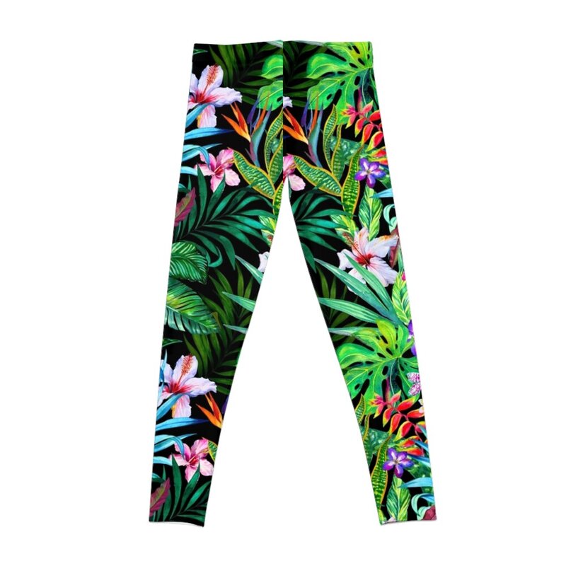 Tropikalne legginsy na siłownię odzież sportowa damskie spodnie sportowe odzież damska siłownia damskie legginsy