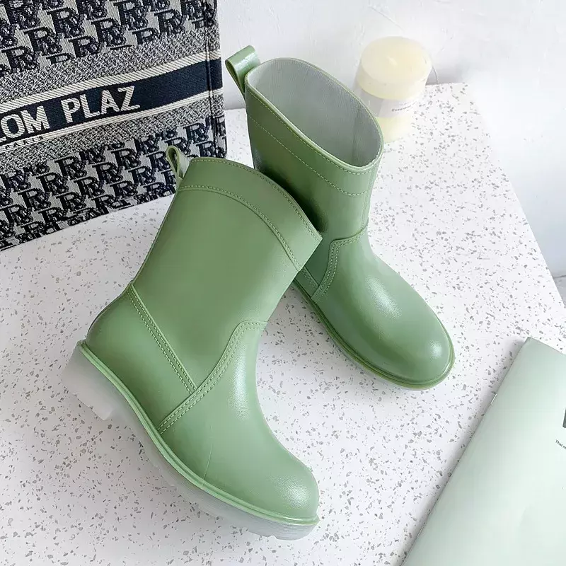 Damskie kalosze modne Outdoor wodoodporne buty damskie wygodne buty praca w kuchni Botas Agua Mujer 2024