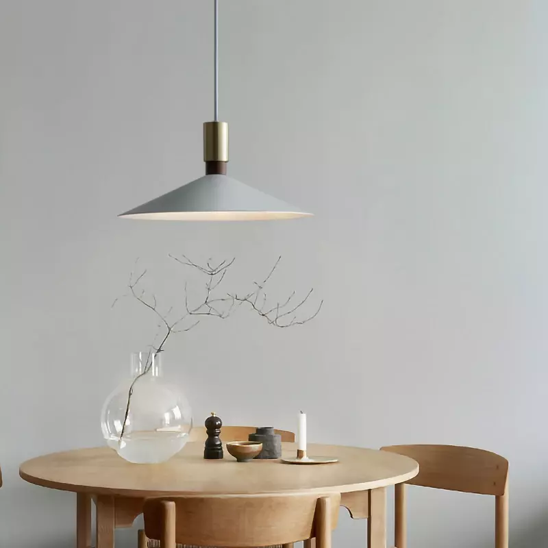 Luces Led colgantes en forma de cono, lámpara moderna minimalista, blanca y negra, para restaurante, comedor, Bar, tienda de estudio