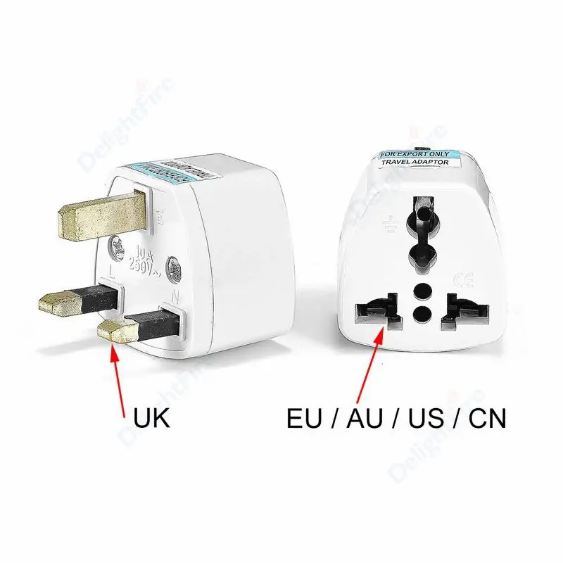 Universal UK Plug Power Adapter, Tomada Elétrica Plug Power Outlet, Conversor, Adaptadores Elétricos, EUA, UE, AU para o Reino Unido Viagem