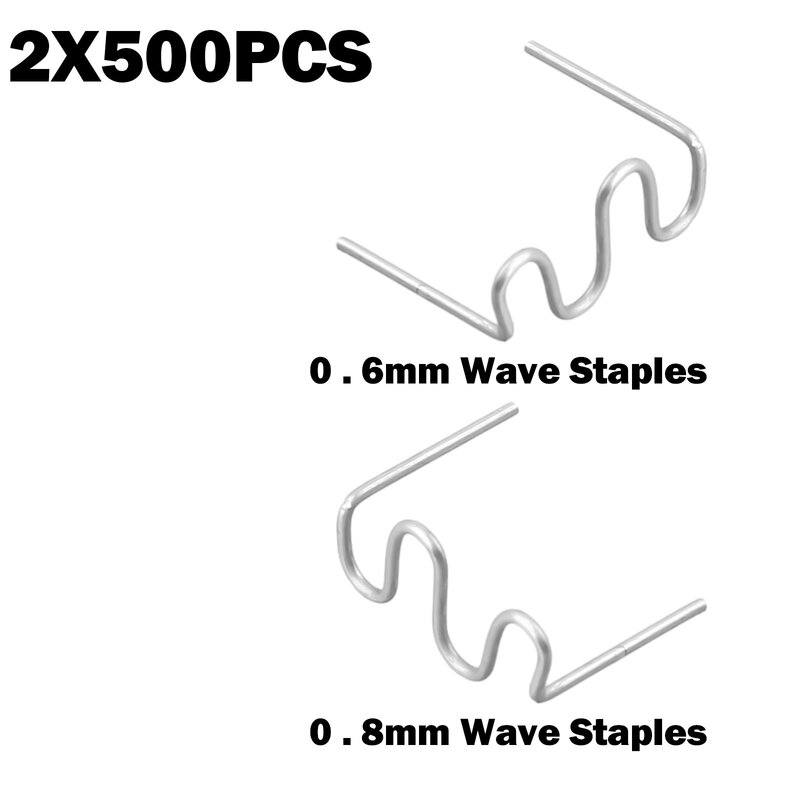1000pcs 0.6/0.8mm Welding Nail Hot Stapler Staples Stainless Steel For Plastic Welder Bumper Repair Kit Soldering Tools