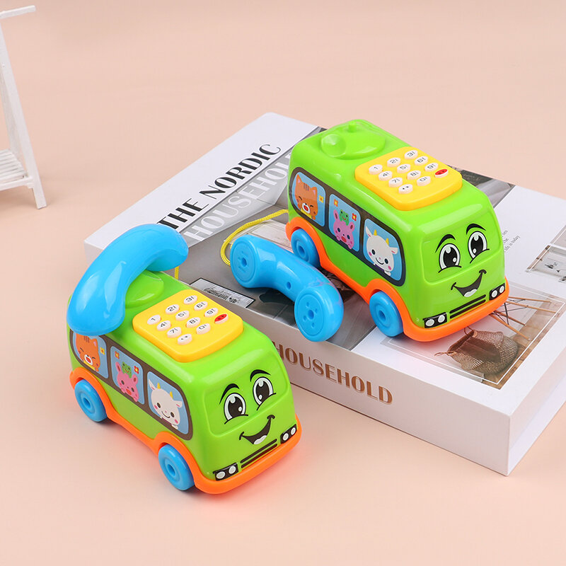 Baby Toys Music Cartoon Bus Phone Educational Developmental Kids Toy Gift Children Early Learning Exercise Baby Kids Game