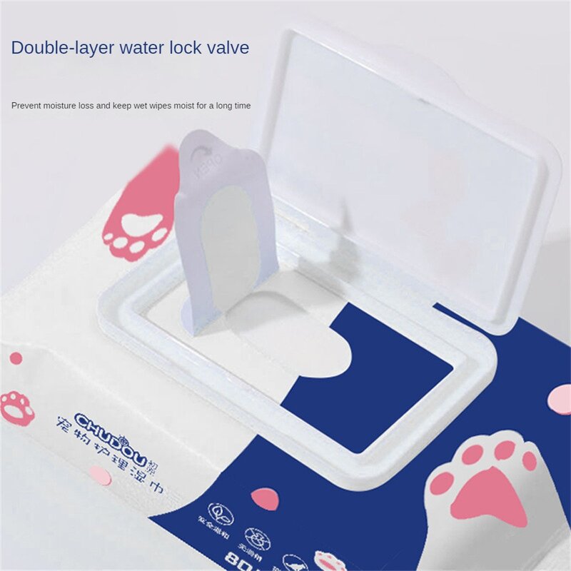 Chusteczki dla zwierząt domowych czysta woda formuła pielęgnacja zwierząt pielęgnacji zwierząt domowych i czyszczenia specyficznych mokra chusteczka do czyszczenia dezodoryzacji bez mycia