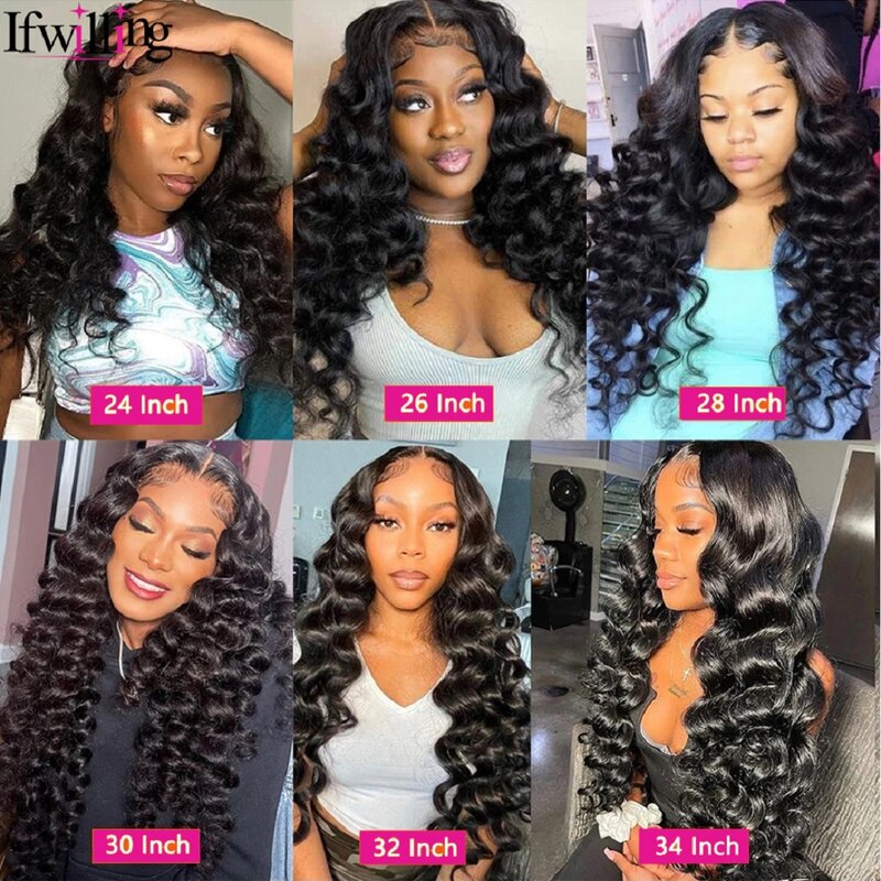 5x5 HD Lace Closure Wigs Human Hair Loose Deep Wave Lace Frontal Wig Glueless Preplucked Human Wigs Ready To Go Ready to Wear