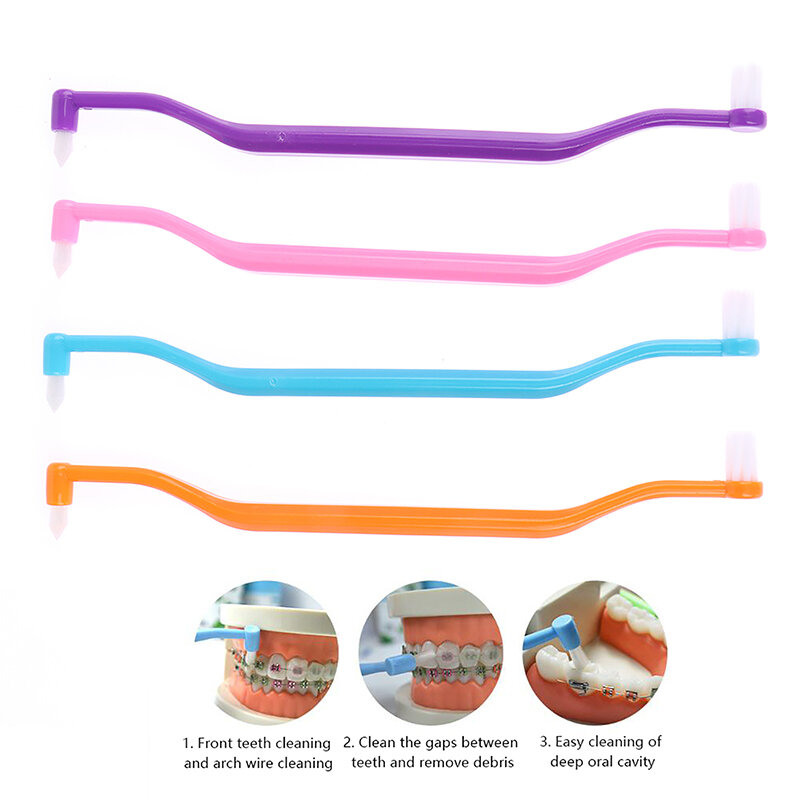 Soft Bristle Double Head Dental Orthodontic Toothbrush Fissure Wisdom Tooth Brush Interdental Brushes Oral Clean