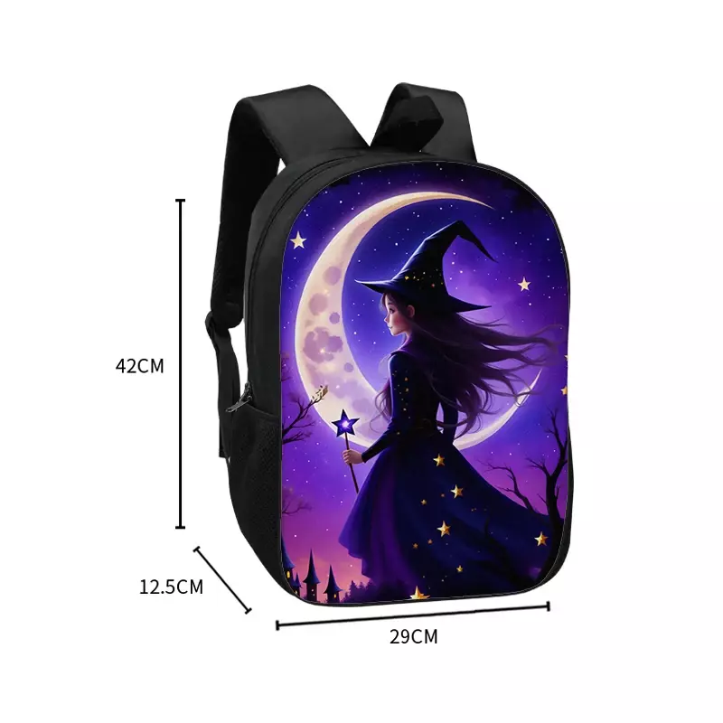 Fantasy Witchcraft Black Cat Backpack Fantasy Starry Sky Women School Bags for Teenager Girl Daypack Travel Laptop Book Bag