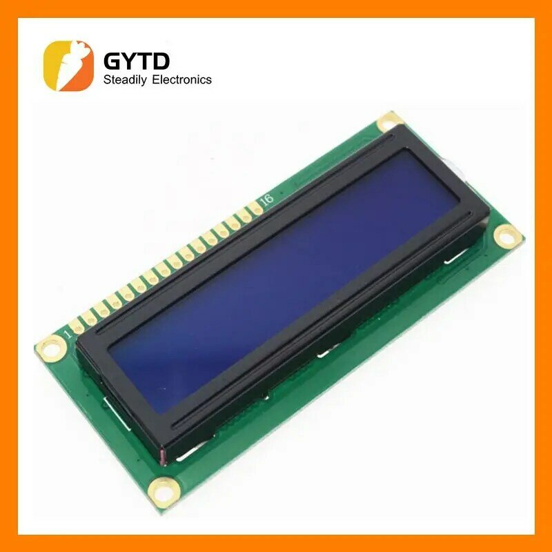 Módulo de pantalla LCD de grado Industrial, controlador HD44780, Luz Azul y negra, LCD1602 1602, azul y verde, 16x2 caracteres