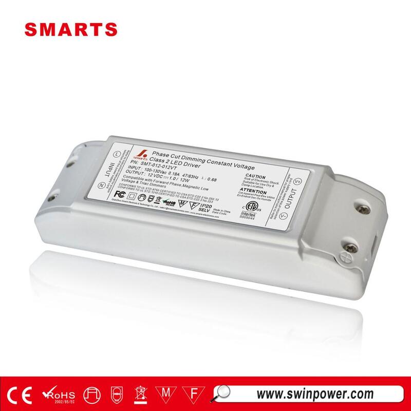 Controlador LED regulable de voltaje constante triac, 150W, 12V, 5 años de garantía, certificado CE, ETL