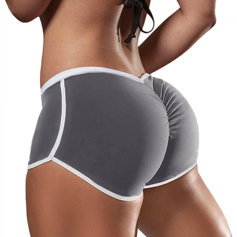 Sexy Women Workout Shorts Gym Jogging Short Breathable Sports Fitness Biker Panties Solid Color Thin Skinny Butt Lifting Briefs