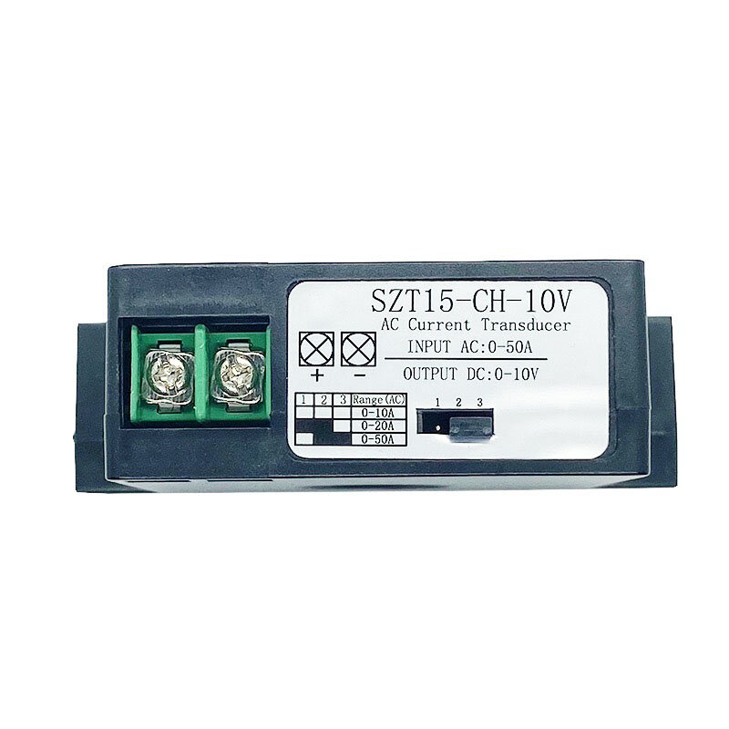 AC Current Transmitter Output Analog Current Signal Isolation Hall Sensor AC 0-10/20/50A OUTPUT DC0-10V converter SZT15-CH10V
