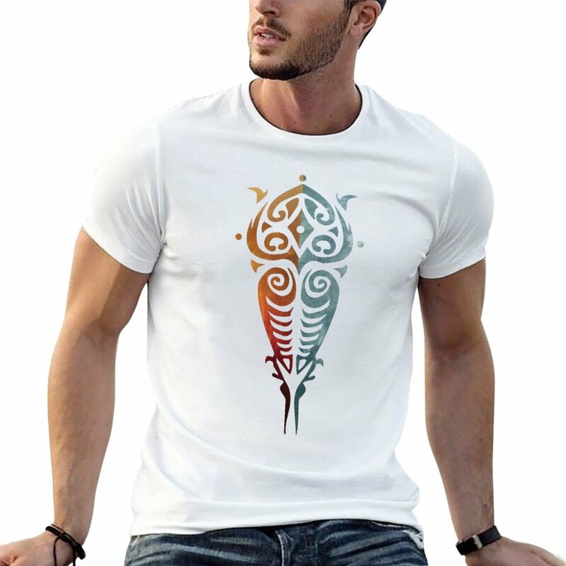New Raava & Vaatu T-Shirt funny t shirts animal print shirt for boys man clothes oversized t shirt mens white t shirts