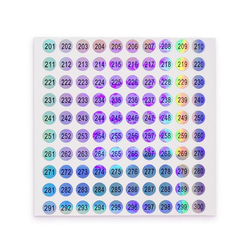 1-500 etichetta adesiva con numero Laser per smalto per unghie punte colorate Display adesivi per marcatura guida numeri strumenti per Manicure fai da te G3R0