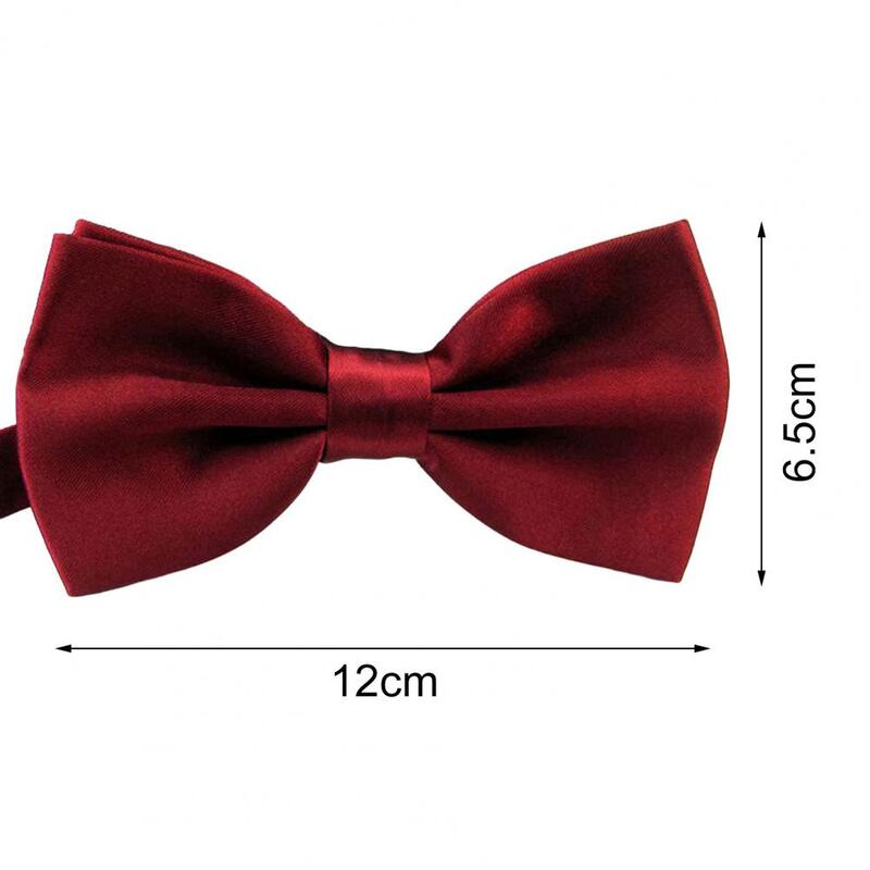 Men Tie Bow Solid Color Adjustable Wedding Tie Korean Style Bow-knot Male Tie For Party Banquet Prom