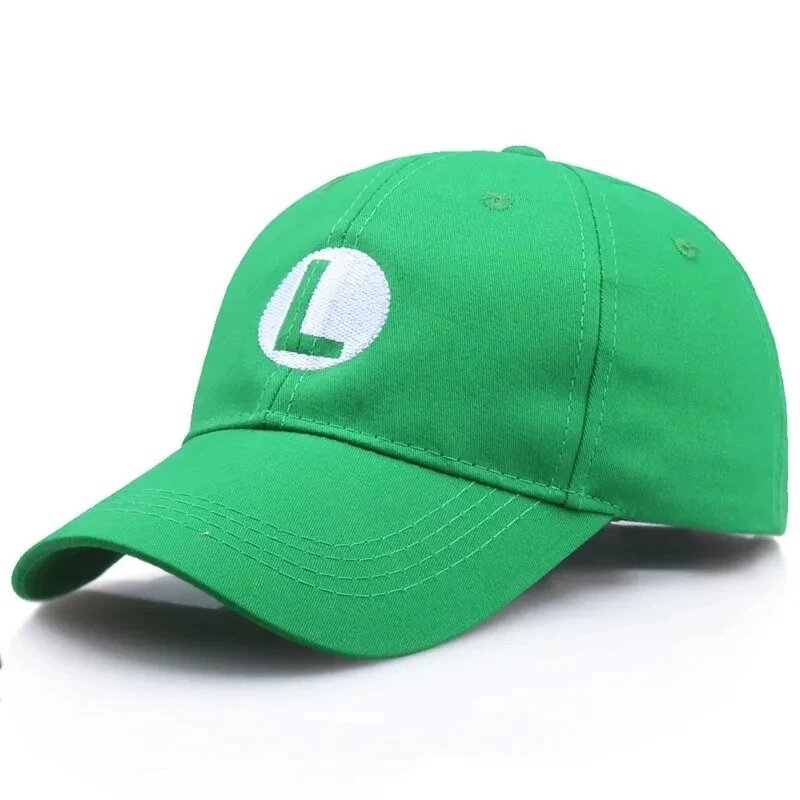Anime Super Luigi Bros Sun Hat Adjustable Game Cartoon Hats Cosplay Accessories Baseball Cap Prop