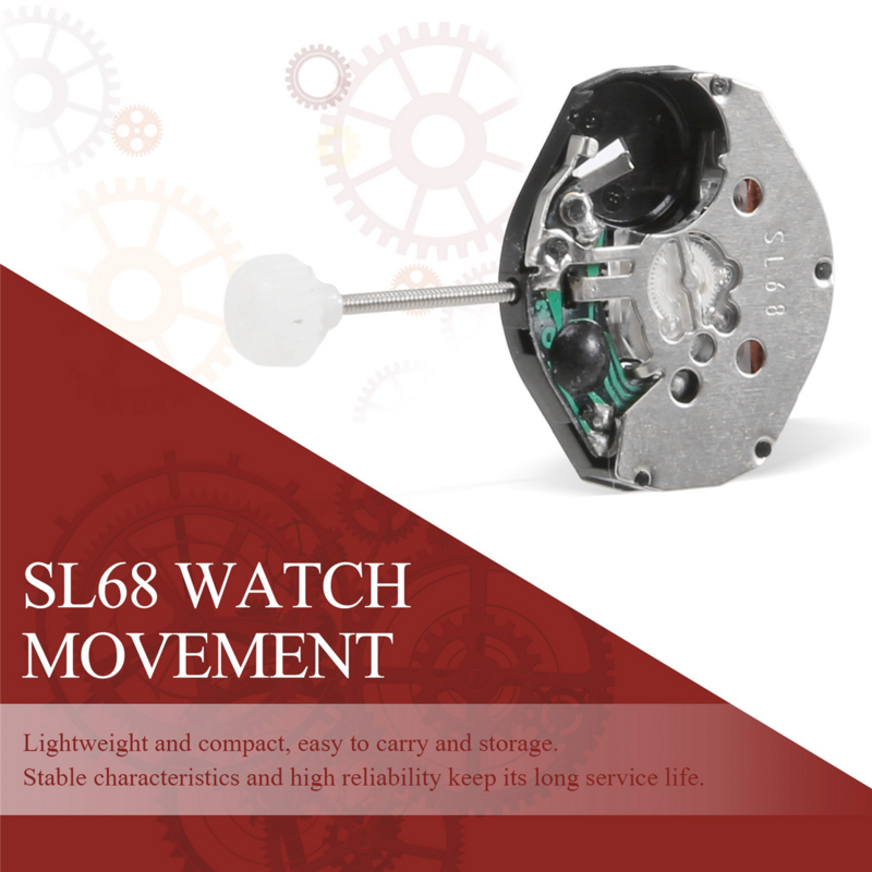 Gerakan jam tangan, 5 buah gerakan jam tangan kuarsa SL68, aksesori suku cadang pengganti perbaikan