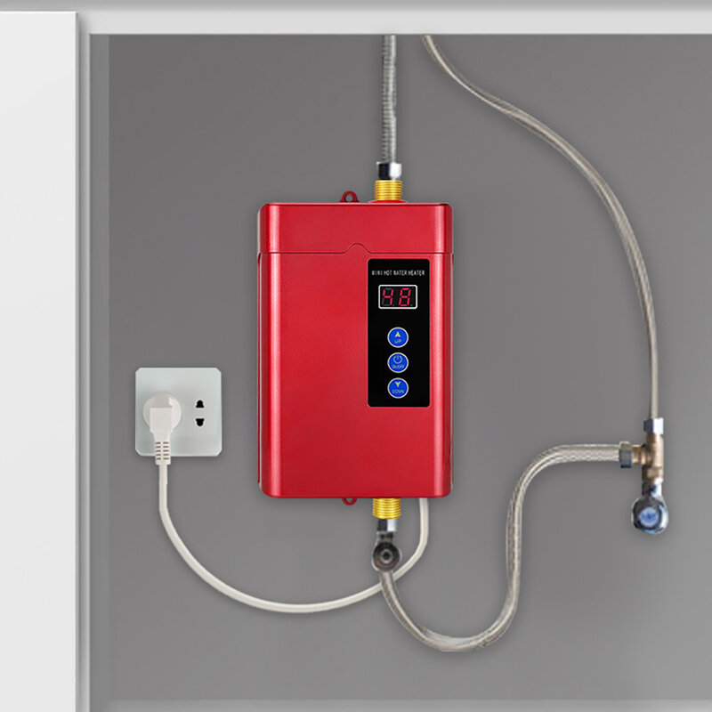 سخان مياه منزلي صغير بقدرة 110 فولت/220 فولت سخان مياه فوري بدون خزان ماكينة تسخين سخان مياه بقدرة 50 - 60 هرتز