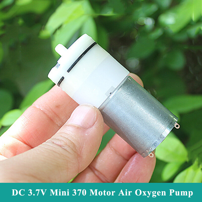 Mini bomba de aire de gran flujo para acuario, bomba de presión de oxígeno con Motor 3,7, Monitor de inflado, tanque de peces de agua, CC de 3V, 370 V, 120kPa
