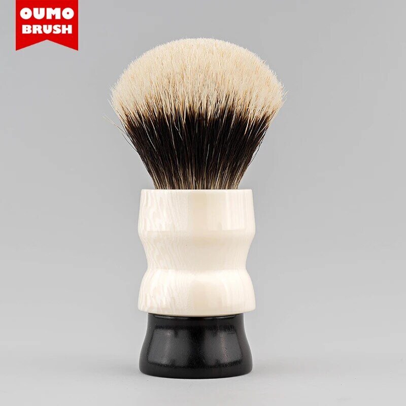 OUMO BRUSH- handtied di Loto Manciuria LM-1 più bella a due bande pennello da barba in tasso knot【 4.18 】