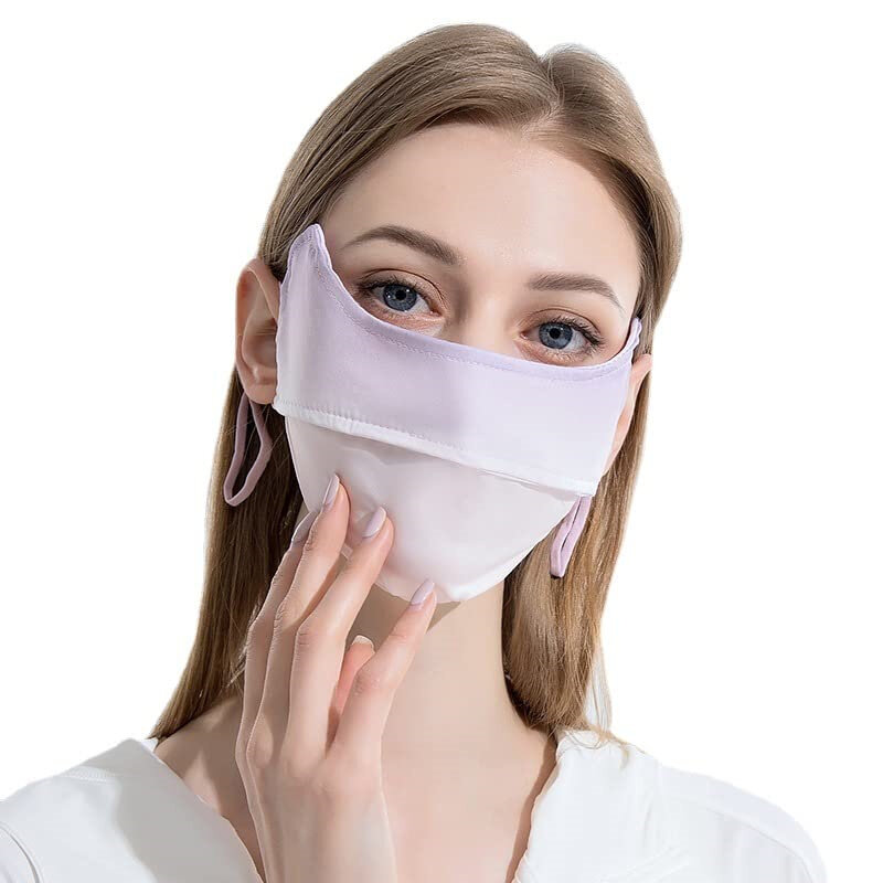 Letnia nowa lodowy jedwab maska przeciwsłoneczna ochrona oczu maska przeciwsłoneczna UV maska ochronna maska przeciwsłoneczna kobiety pół osłona na twarz
