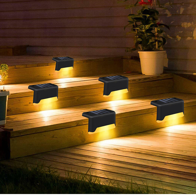 Beadsnice Milieubescherming Zonne Warm Licht Gangpad Gang Stap Licht Reling Licht Hek Licht Yard Decoratie