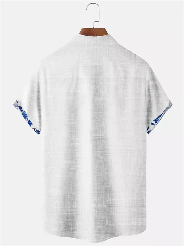 Koszulka Top koszula modna nowa letnia koszulka z krótkim rękawkiem guzik do klapy na co dzień impreza plenerowa wygodna miękka bawełniana materiał lniany